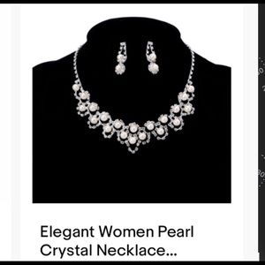 New beautiful rhinestone necklace and earrings set